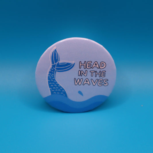 Head in the Waves Pin | Cute Mermaid Accessories for Readers, Bookworms, & Ocean-lovers