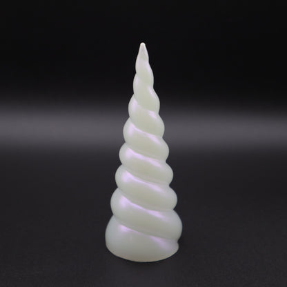 Purple Pearl Unicorn Horn | Fantasy Room Decor | Small Resin Ring Tree for Jewelry Storage