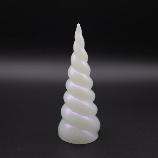 Purple Pearl Unicorn Horn | Fantasy Room Decor | Small Resin Ring Tree for Jewelry Storage