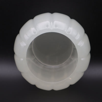 Pearl White Pumpkin Jar | Decorative Storage Bowl | Small Resin Jar with Lid | Fall or Halloween Decor