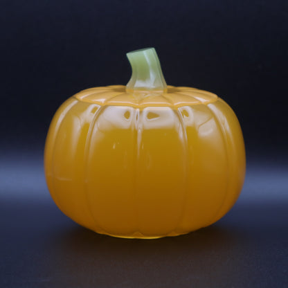 Orange Pumpkin Jar | Decorative Storage Bowl | Small Resin Jar with Lid | Fall or Halloween Decor