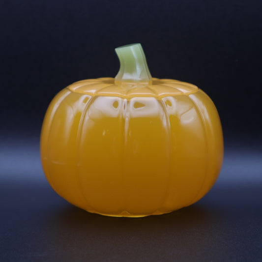 Orange Pumpkin Jar | Decorative Storage Bowl | Small Resin Jar with Lid | Fall or Halloween Decor
