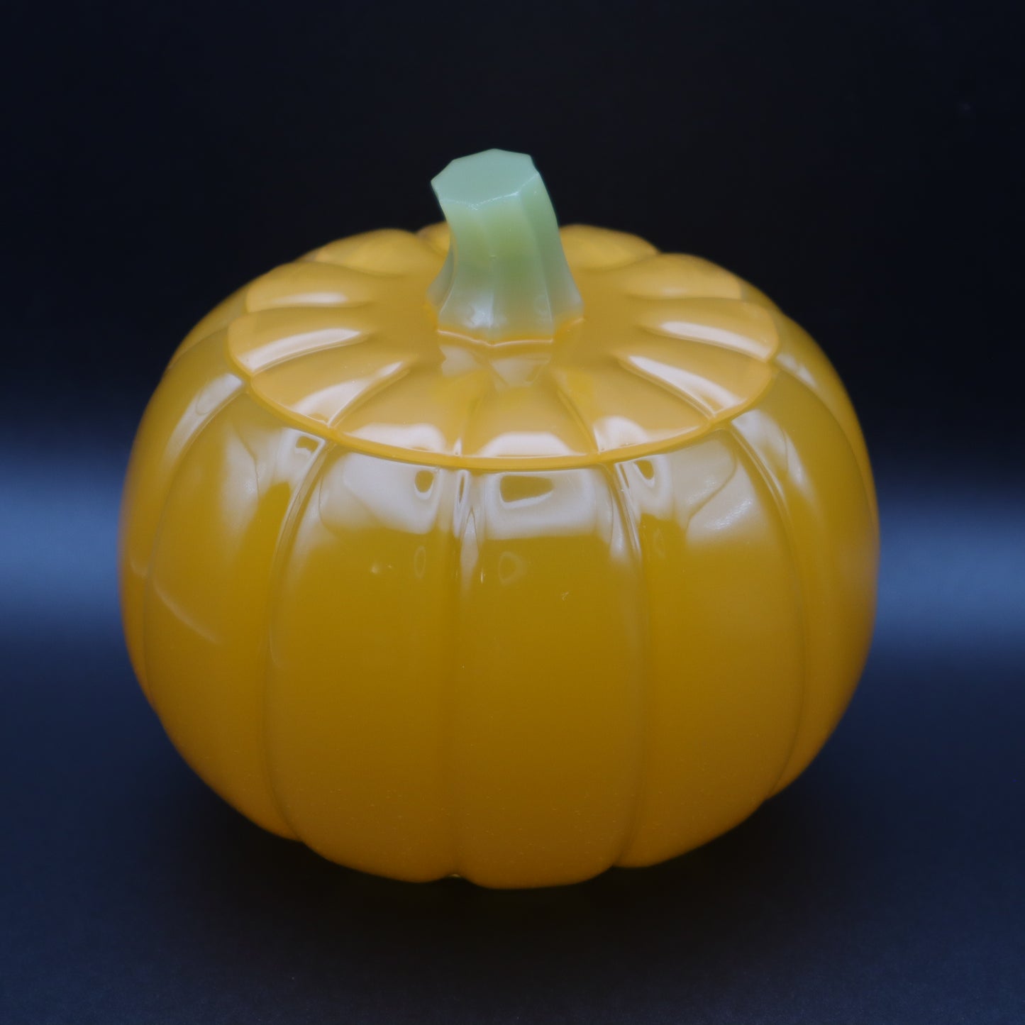 Orange Pumpkin Jar | Decorative Storage Bowl | Small Resin Jar with Lid | Fall or Halloween Decor