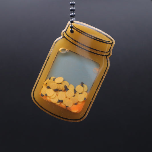 Autumn Jar Shaker Keychain | Halloween Accessories