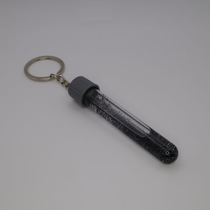 Black Glitter Phlebotomy Keychain | Cute Medical Accessories
