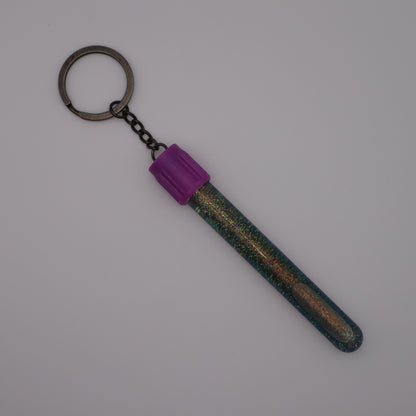 Green Glitter Phlebotomy Keychain | Cute Medical Accessories