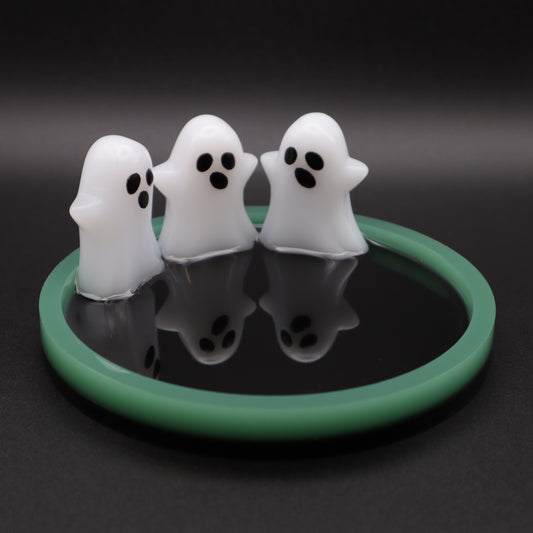 Dark Teal Ghost Trinket Dish | Fantasy Decor
