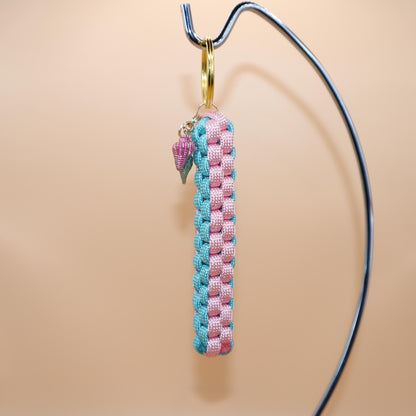 Ocean Keychain with Seashell Charms | Colorful Handmade Keyring | Backpack & Purse Accessories | Gift for Ocean-lovers