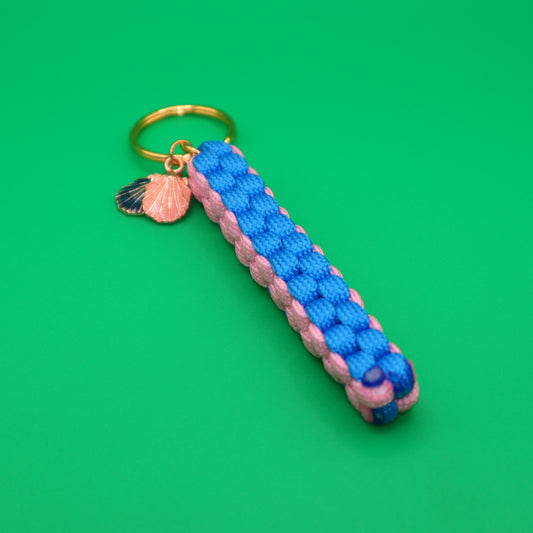 Ocean Keychain with Seashell Charms | Colorful Handmade Keyring | Backpack & Purse Accessories | Gift for Ocean-lovers