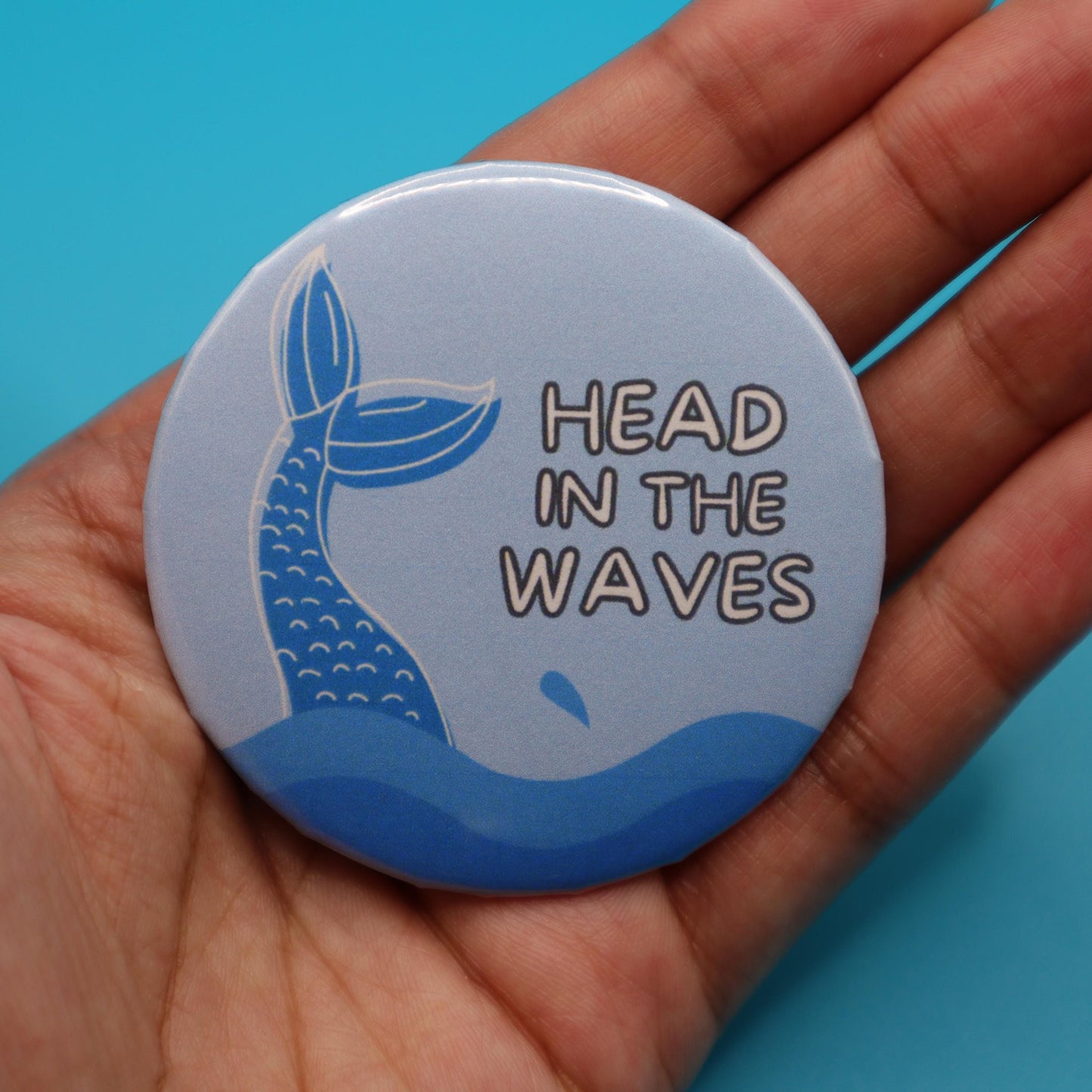 Head in the Waves Pin | Cute Mermaid Accessories for Readers, Bookworms, & Ocean-lovers