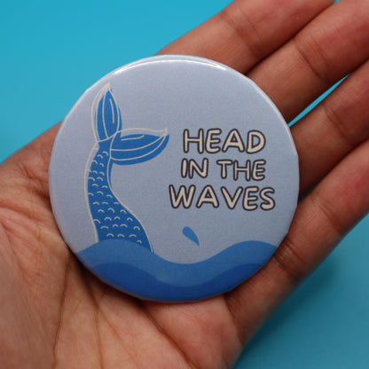 Head in the Waves Pin | Cute Mermaid Accessories for Readers, Bookworms, & Ocean-lovers