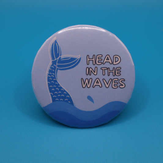 Head in the Waves Pin | Cute Mermaid Accessories for Readers, Bookworms, & Ocean-lovers