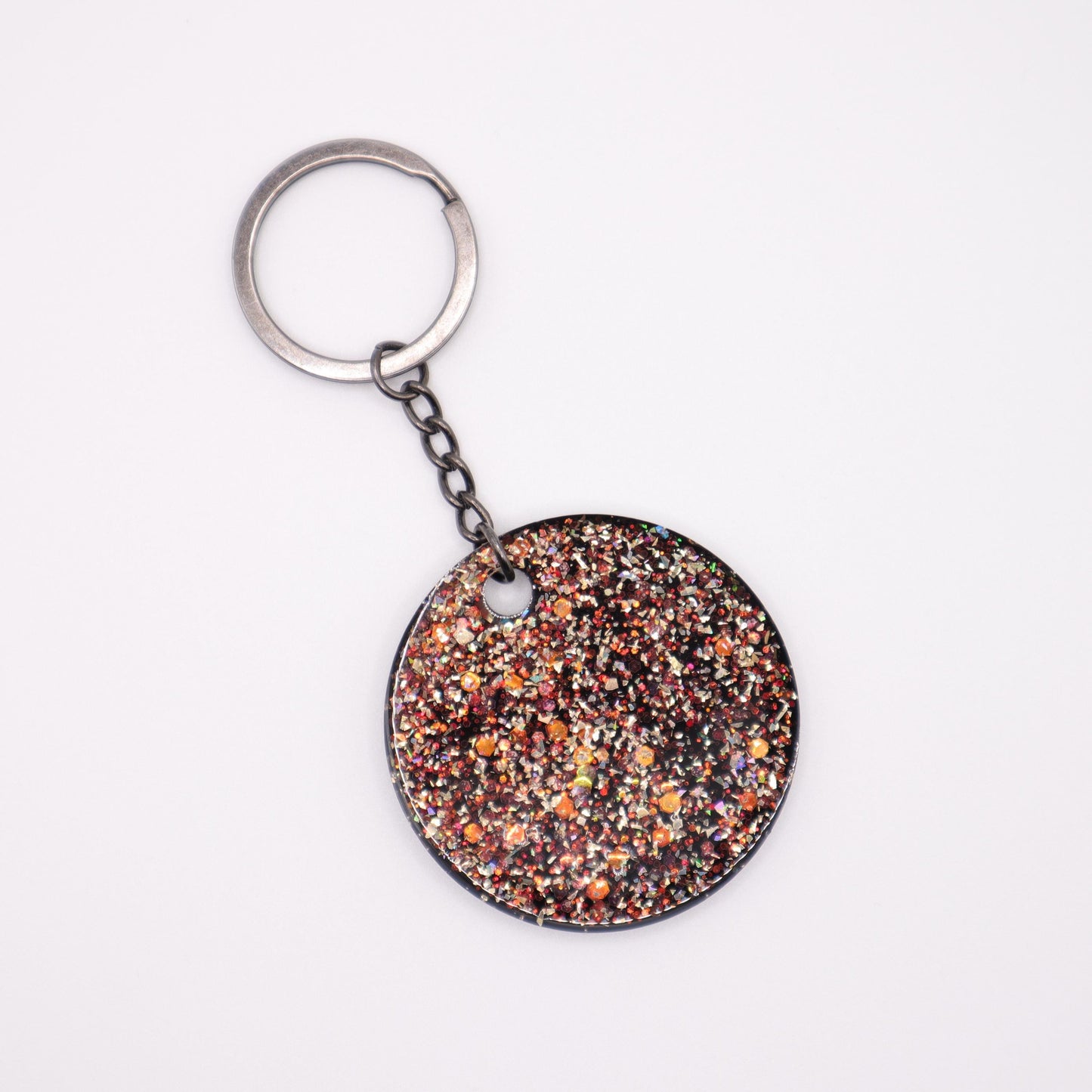 Glitter Resin Handmade Keychain | Colorful Rose Gold Keyring | Backpack & Purse Accessories