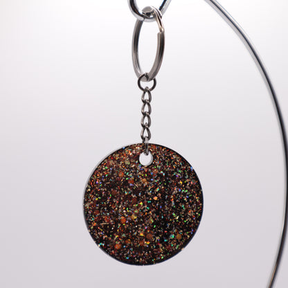 Glitter Resin Handmade Keychain | Colorful Rose Gold Keyring | Backpack & Purse Accessories