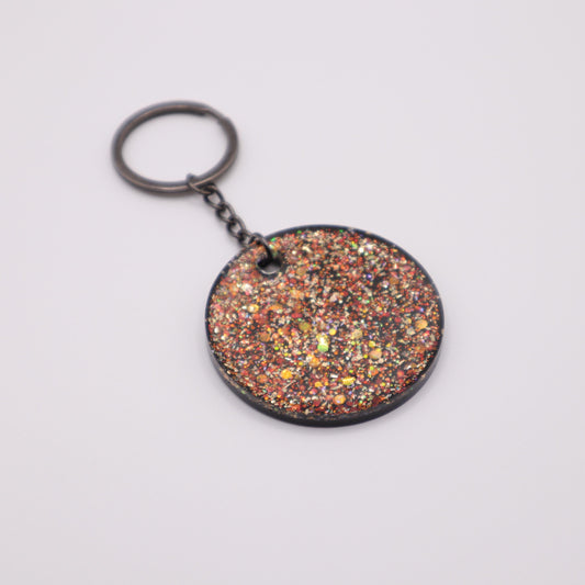 Glitter Resin Handmade Keychain | Colorful Rose Gold Keyring | Backpack & Purse Accessories