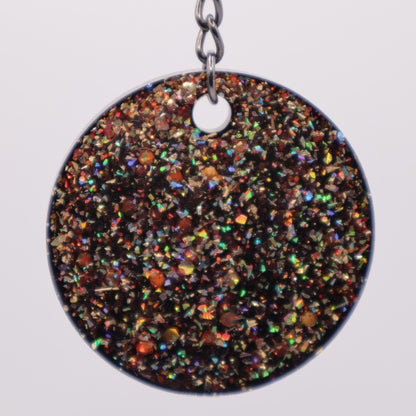 Glitter Resin Handmade Keychain | Colorful Rose Gold Keyring | Backpack & Purse Accessories