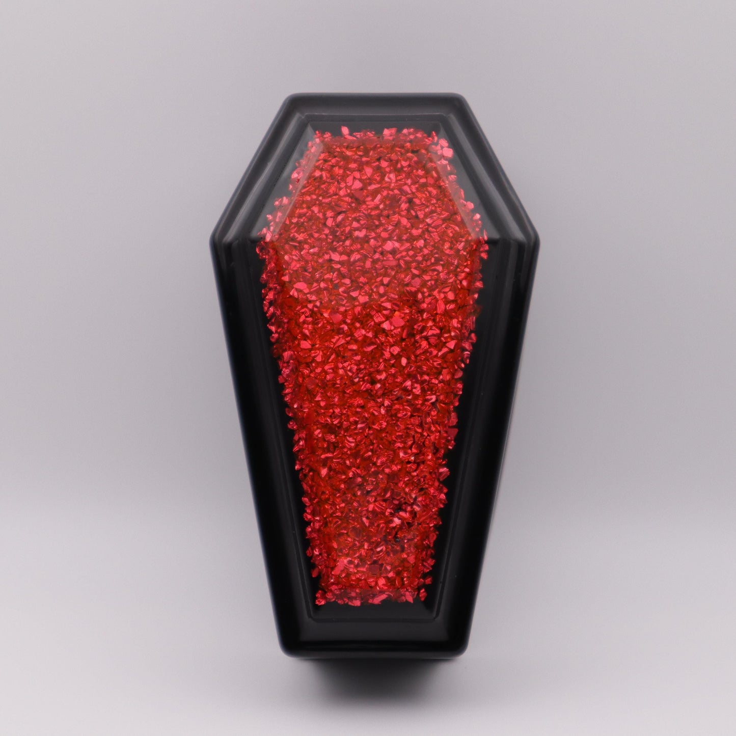 Black Gothic Coffin Box | Decorative Trinket Bowl | Small Resin Jewelry Storage with lid | Vampire Decor