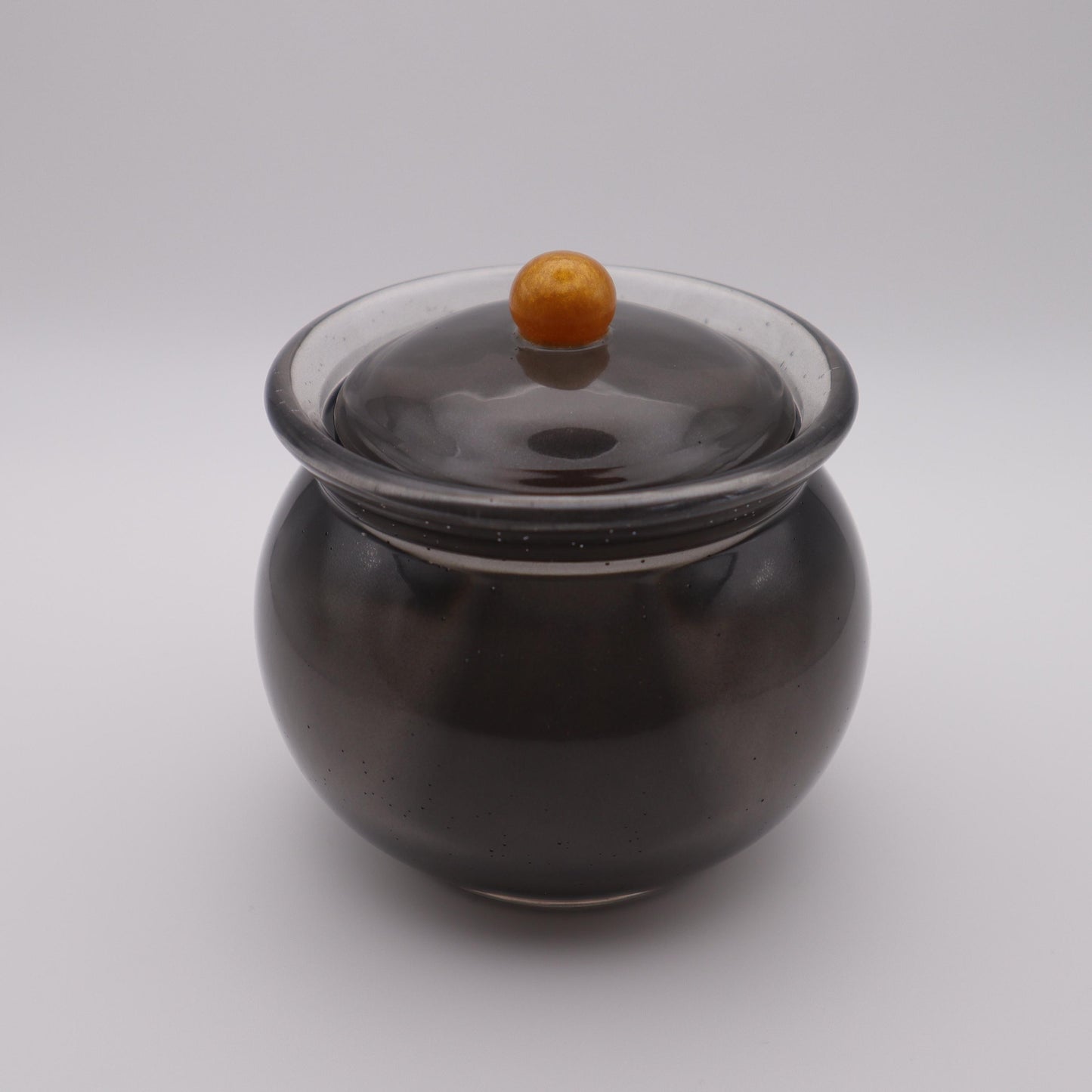 Cauldron Trinket Jar | Decorative Storage Bowl | Small Resin Jewelry Jar with lid | Dark Decor