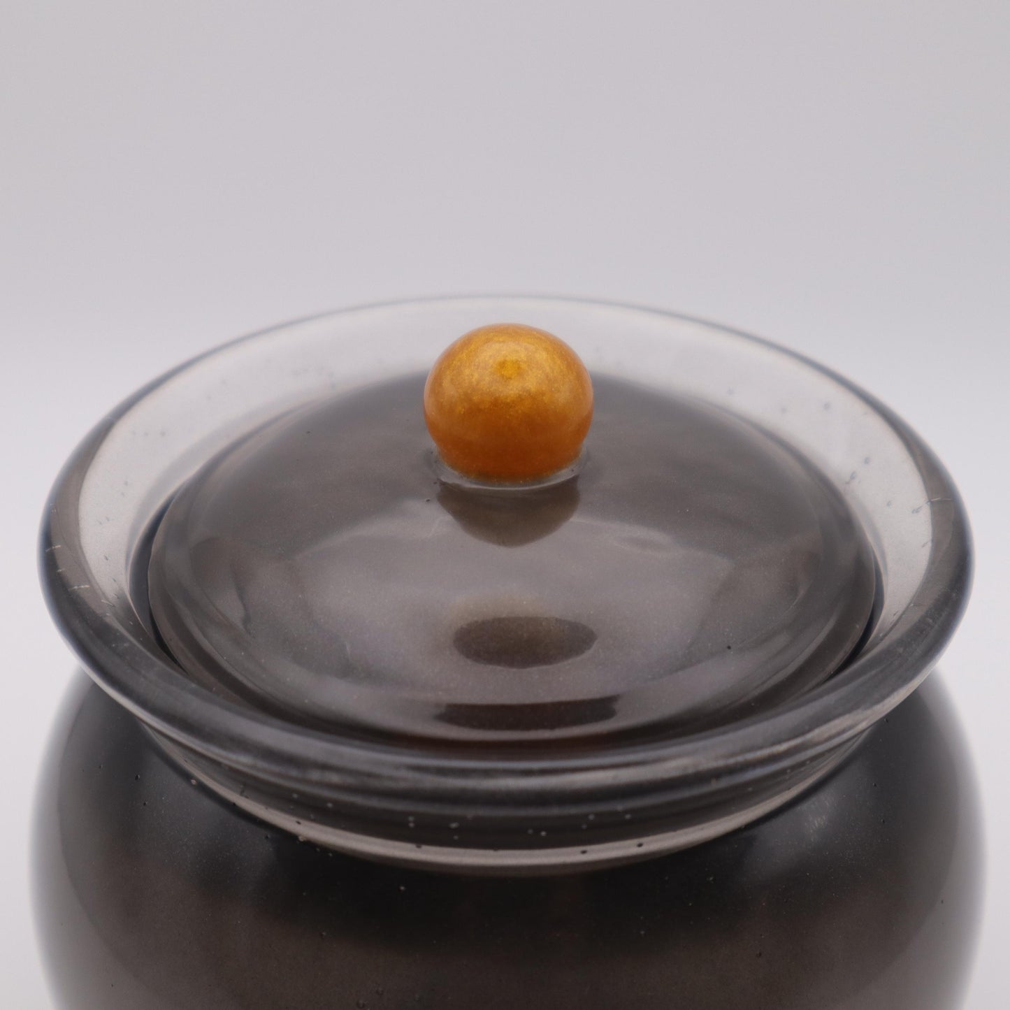 Cauldron Trinket Jar | Decorative Storage Bowl | Small Resin Jewelry Jar with lid | Dark Decor