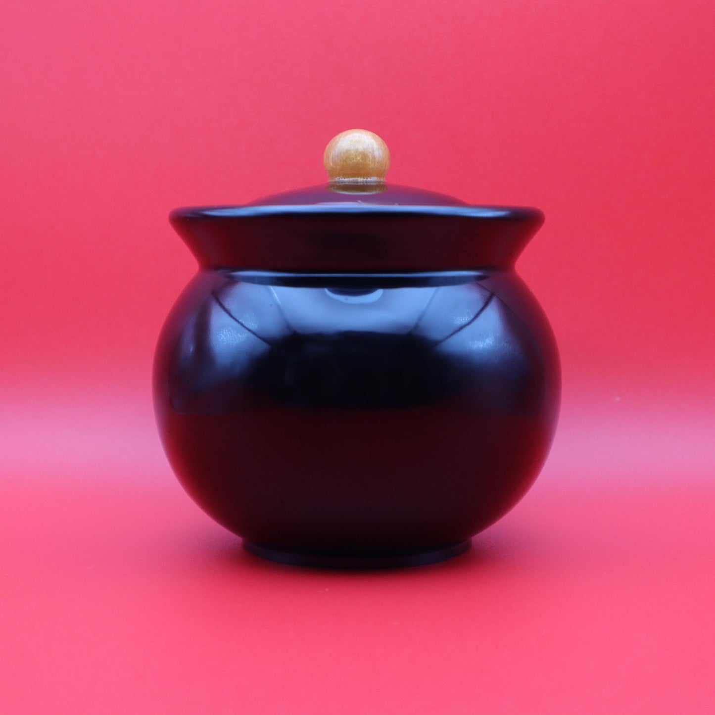 Black and Gold Cauldron Trinket Jar | Decorative Storage Bowl | Small Resin Jewelry Jar with lid | Dark Decor